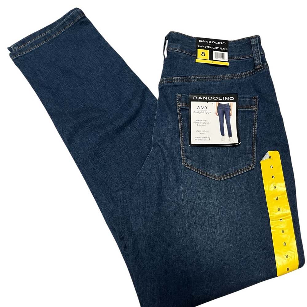 Bandolino Women's Amy Straight Jeans Size 8 - Picture 3 of 5